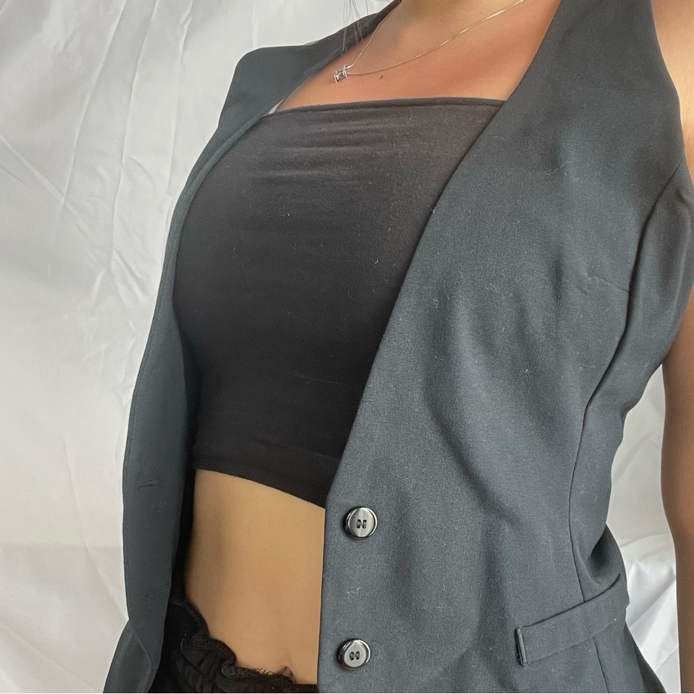 Xhilaration Racerback Vest with Buttons - Picture 2 of 5